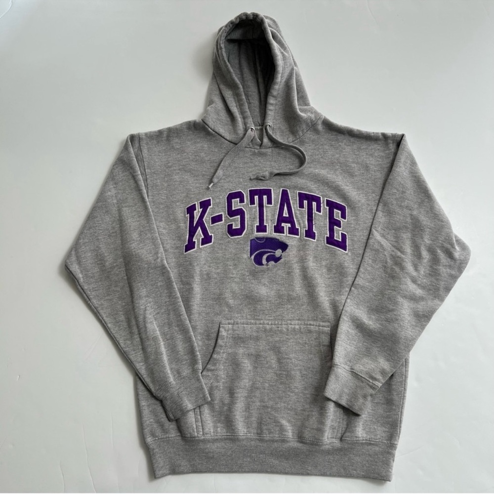 043 - VINTAGE 00s KANSAS STATE UNIVERSITY WILDCATS PULLOVER SWEATSHIRT HOODIE